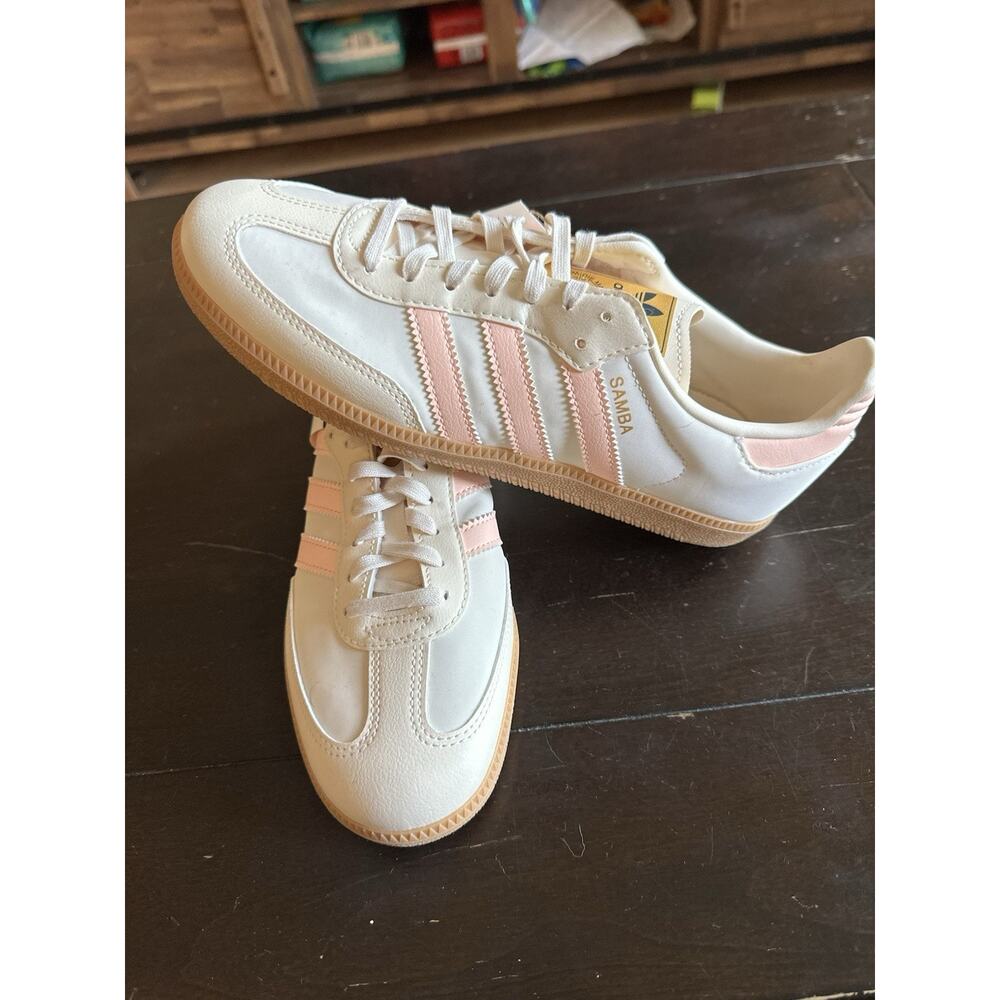 Adidas Originals Samba OG J Cream/Pink Low Top US 7m/8.5W EU 40 JH7598 MSRP 110$